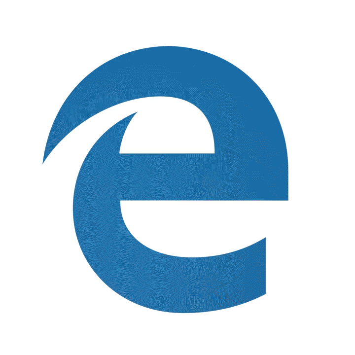 Animated GIF of old Microsoft Edge logo morphing into the new Microsoft Edge logo.